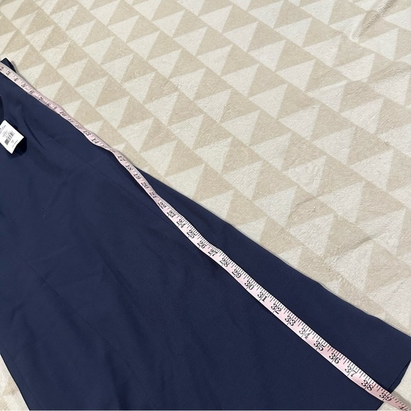 TAHARI Navy Stretch Zippered Line Sleeveless Scoop Neck Above Knee Sheath Dress - Picture 7 of 7